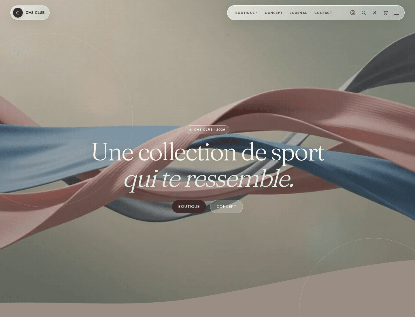 Aperçu du site CMS Club